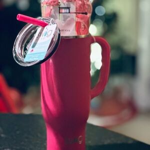 Swig Pink Tumbler with Straw